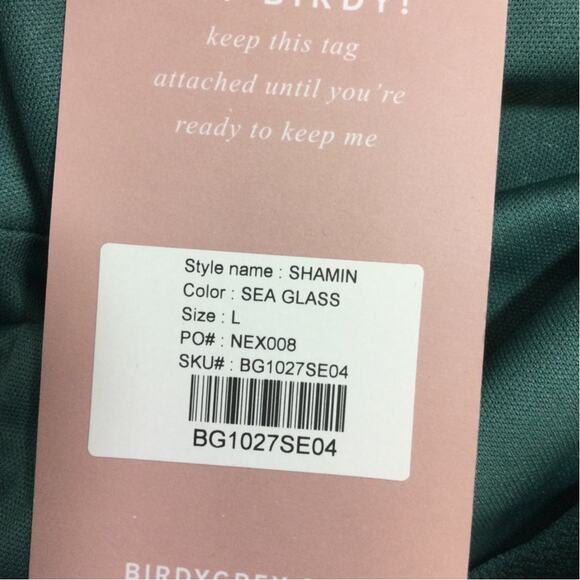 BIRDY GREY L green sea glass Shamin bridesmaid formal party maxi dress NWT B126 - Picture 10 of 11